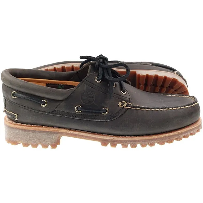 Timberland Boots Mens Authentic 3 Eye Classic Lug Medium Grey Leather