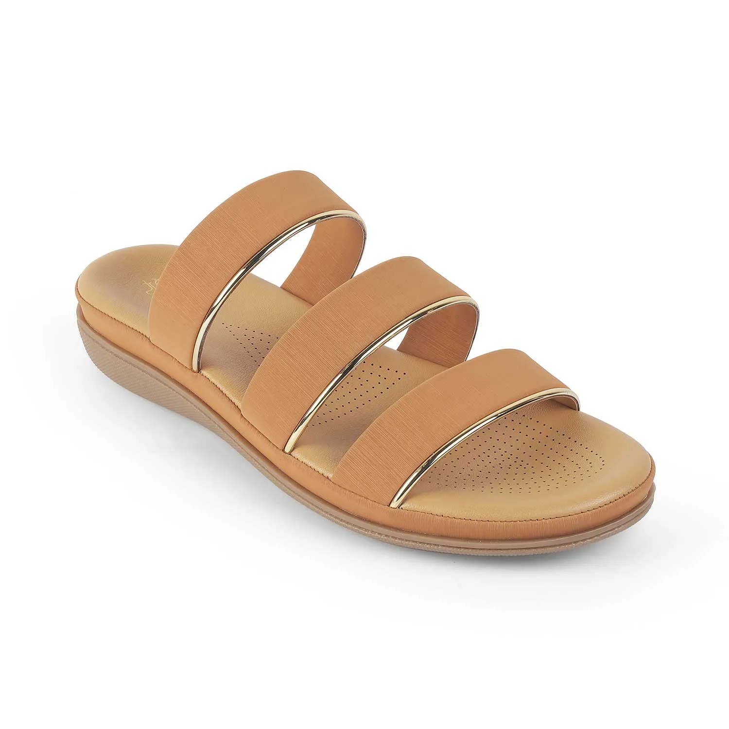 Tresmode Cebor Tan Women's Platform Flats