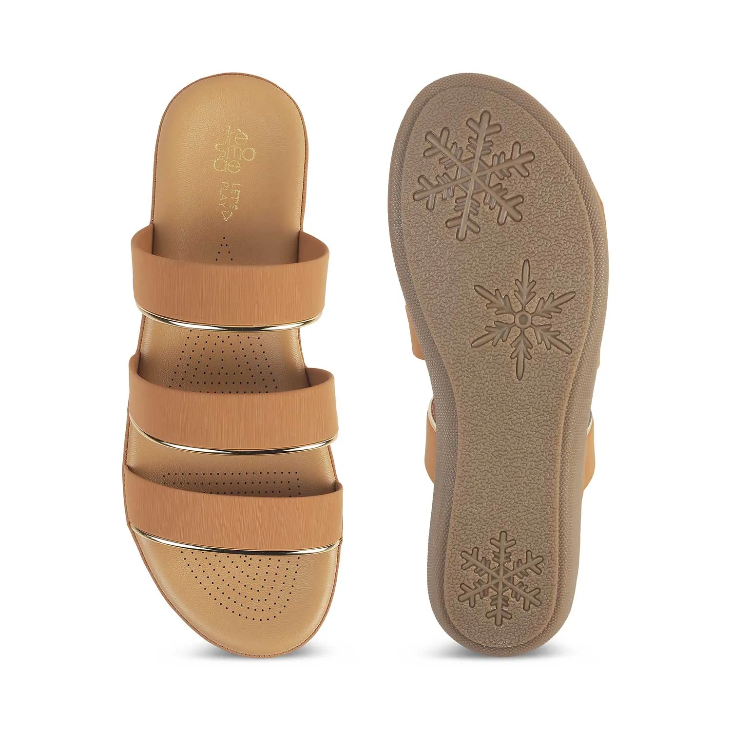 Tresmode Cebor Tan Women's Platform Flats