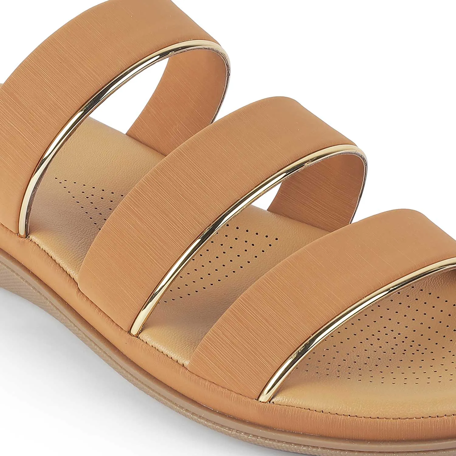 Tresmode Cebor Tan Women's Platform Flats