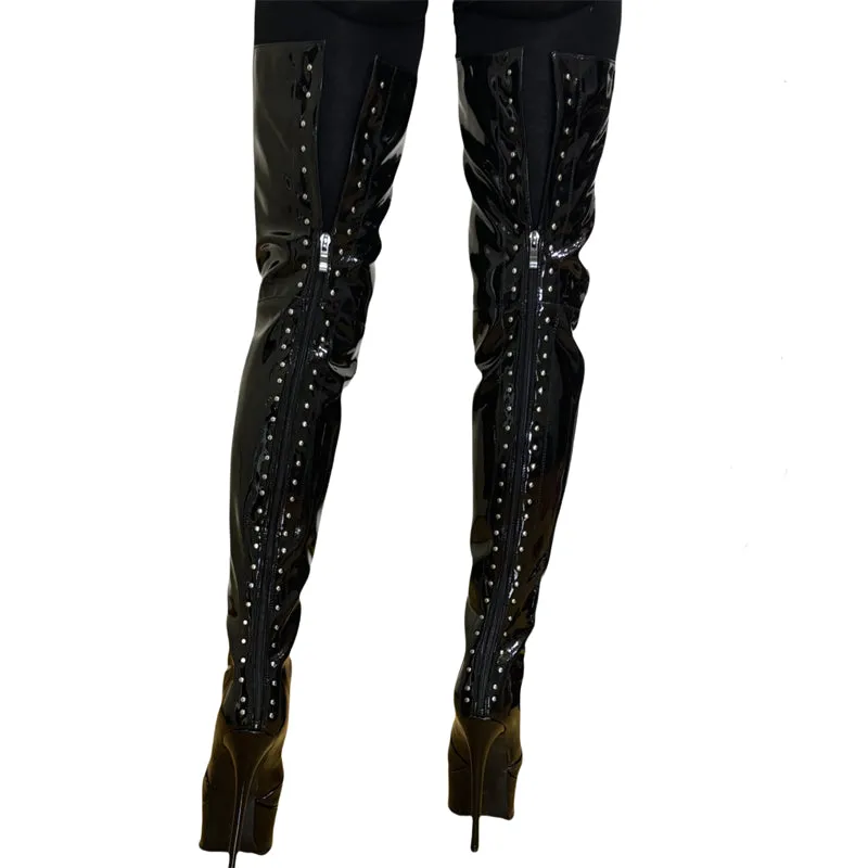Veltique Wedding Slip Boots