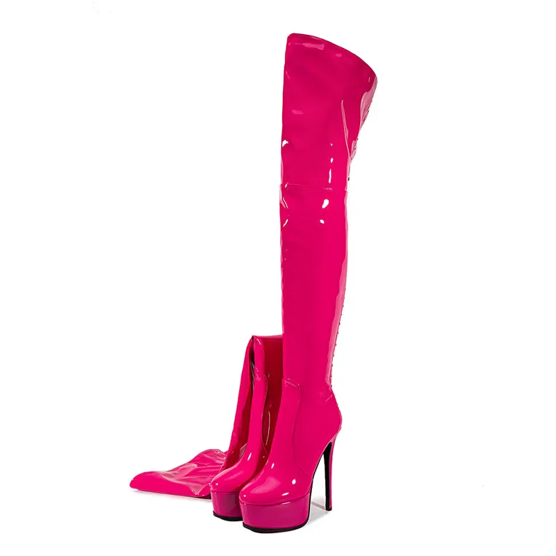 Veltique Wedding Slip Boots