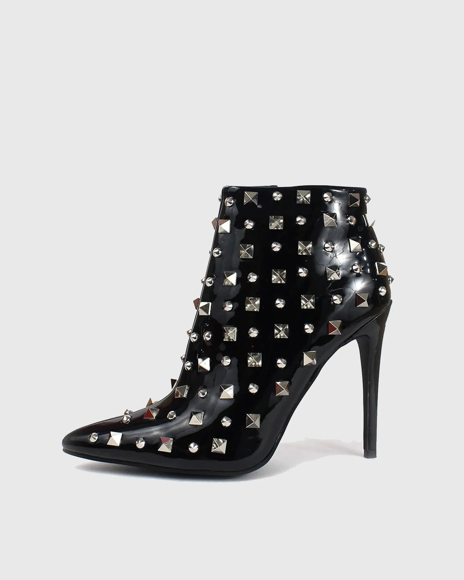 Yasuko Rivet Embellished Leather Ankle Boots