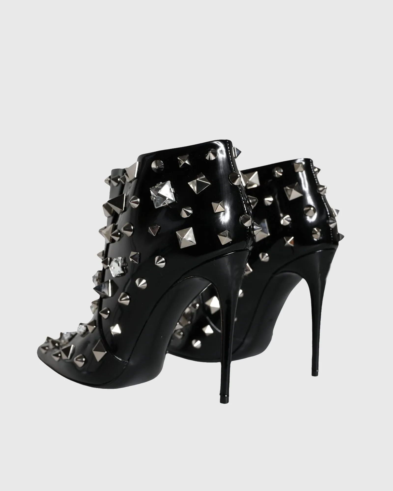 Yasuko Rivet Embellished Leather Ankle Boots