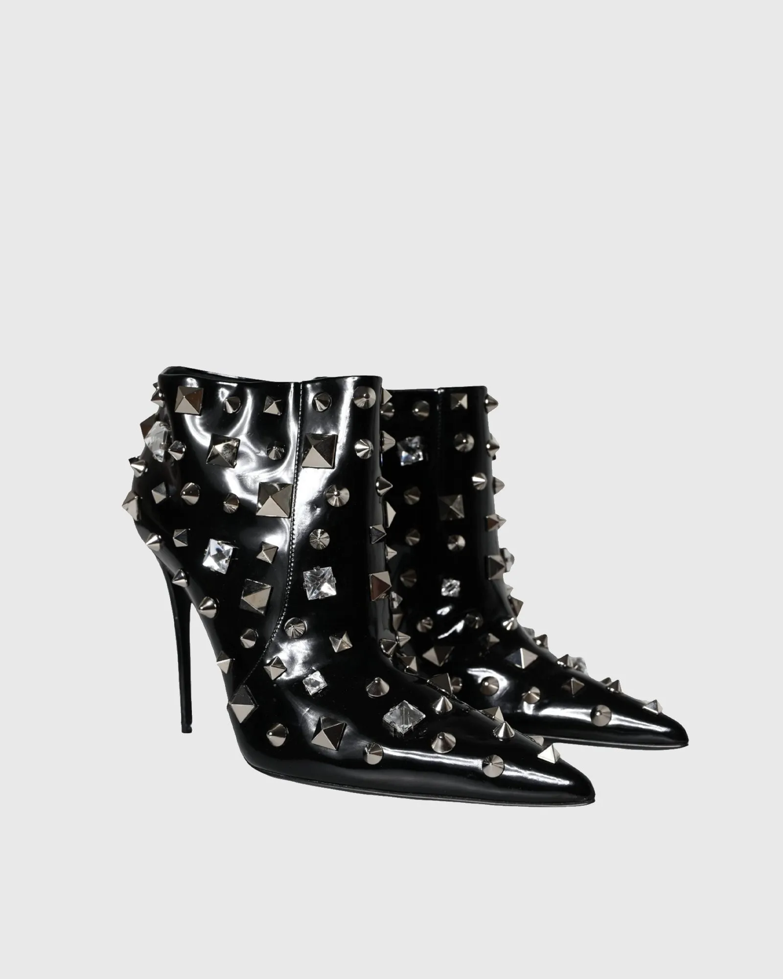 Yasuko Rivet Embellished Leather Ankle Boots